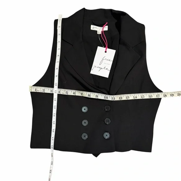 NEW Free People Gabbie 2 Piece Vest Suit Set Size 6 - Picture 9 of 15